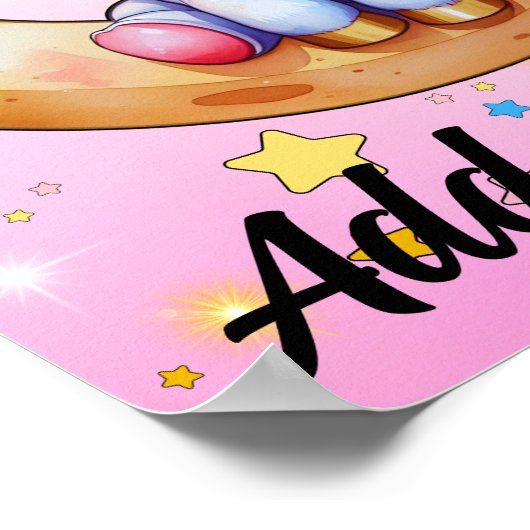 11x14 Unicorn Moon Art Print ポスター (角)