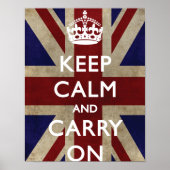 11X14Keep Calm and Carry Onポスター ポスター (正面)