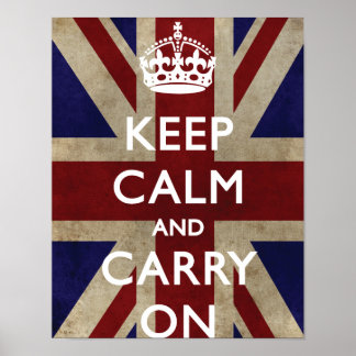 11X14Keep Calm and Carry Onポスター ポスター