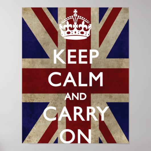 11X14Keep Calm and Carry Onポスター ポスター (正面)
