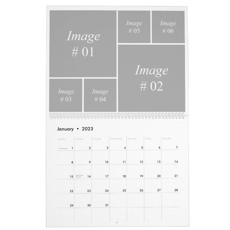 12か月のインスタグラム収集テンプレート カレンダー Zazzle Co Jp