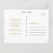 12おもしろい日のコロナ |金ゴールドクリスマスブラック シーズンポストカード (裏面)