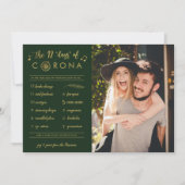 12おもしろい日のCorona写真金ゴールド緑 シーズンカード (正面)