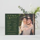 12おもしろい日のCorona写真金ゴールド緑 シーズンカード (スタンド正面)