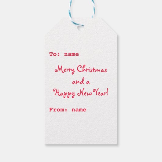 12おもしろい日クリスマスホリデーギフトラベル ギフトタグ (裏面)