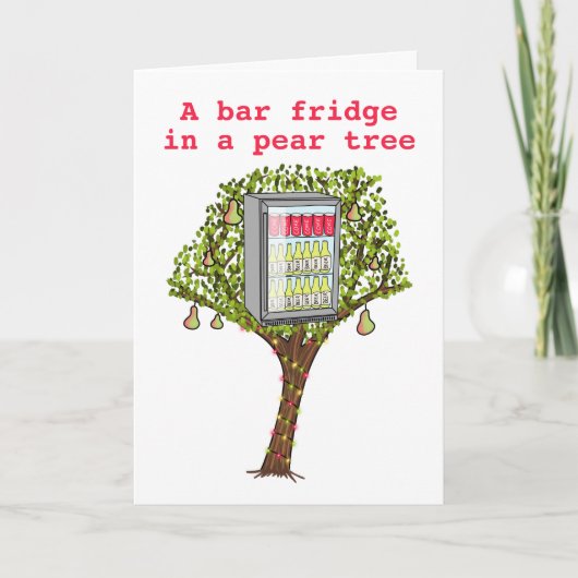 12おもしろい日ナシの木のクリスマスパトリッジ シーズンカード (正面)