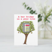 12おもしろい日ナシの木のクリスマスパトリッジ シーズンポストカード (スタンド正面)