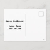 12おもしろい日ナシの木のクリスマスパトリッジ シーズンポストカード (裏面)