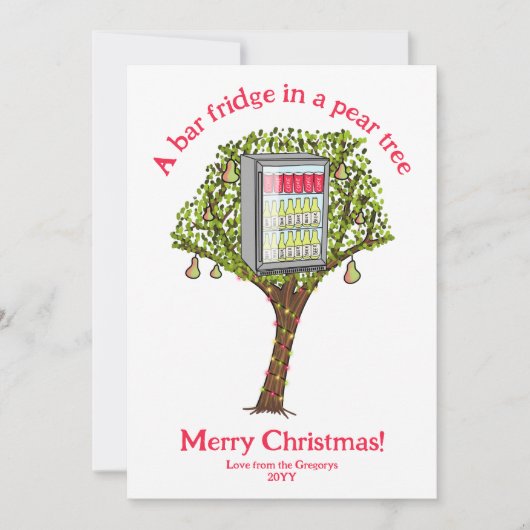 12おもしろい日ナシの木のクリスマスパラトリッジ シーズンカード (正面)