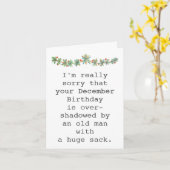 12おもしろい月誕生日とクリスマス カード (黄色い花)