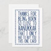 12おもしろい月誕生日とハヌカー組み合わせ (正面/裏面)