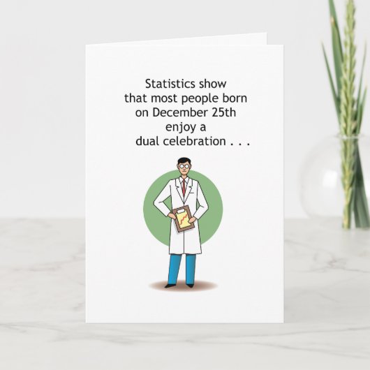 12おもしろい月25日誕生日カード カード (正面)