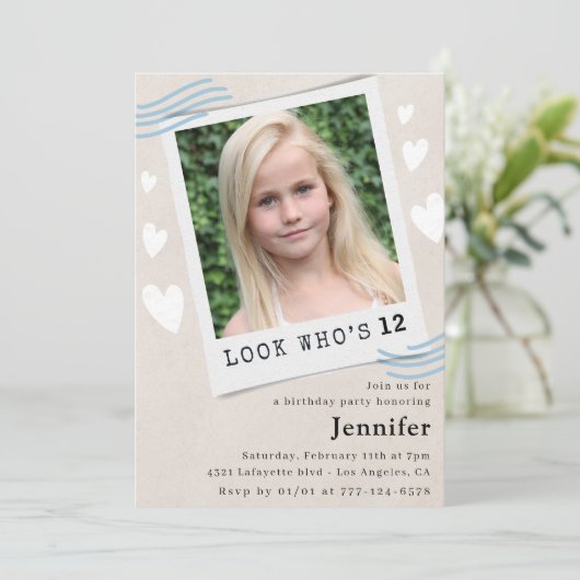 12おもしろい歳の誕生日の招待状 招待状 (スタンド正面)
