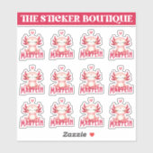 12かわいい名前をカスタムするめい想の軸索 シール (シート)