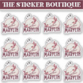 12かわいい名前をカスタムする眠るAxolotl シール (正面)