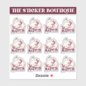 12かわいい名前をカスタムする眠るAxolotl シール (シート)