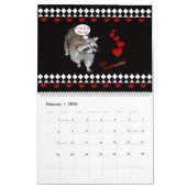 12か月のアライグマのカレンダー カレンダー (2月 2026)