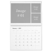 12か月のインスタグラム収集テンプレート カレンダー (2月 2019)