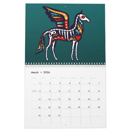 12か月のウォールカレンダー異教の- カレンダー (3月 2026)