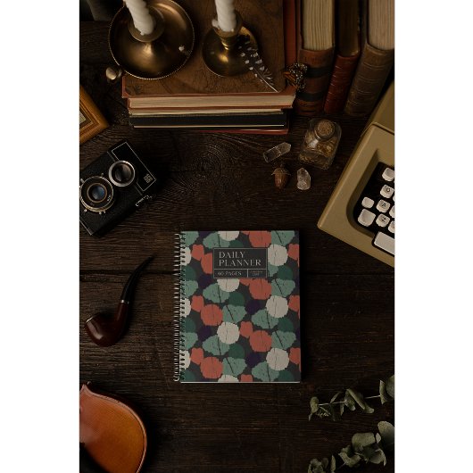 12か月の抽象芸術ブラシストローク（毎日） プランナー手帳