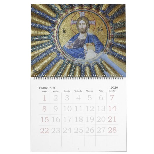 12か月の聖なる芸術写真カレンダー カレンダー (2月 2026)