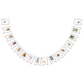 12か月の誕生日フォトバンティングバナー バンティングフラッグ (全)