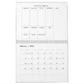 12か月カレンダー食料品ショッピング一覧トラッカー カレンダー (2月 2026)