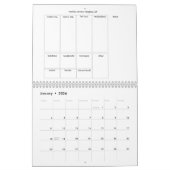 12か月カレンダー食料品ショッピング一覧トラッカー カレンダー (1月 2026)