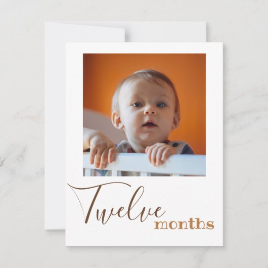 12か月フォト第1誕生日バナーカード (正面)