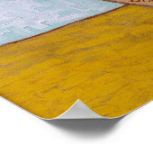 12つのひまわり付き花瓶 ポスター (角)