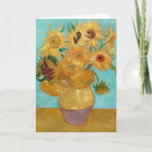 12つのひまわり付き花瓶 | Vanゴッホ | カード (正面)