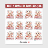 12で1つの可愛い名前をカスタムするスナックタイムアクソロトル シール (シート)