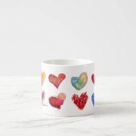 12のアートな愛ハートのエスプレッソのマグ エスプレッソカップ