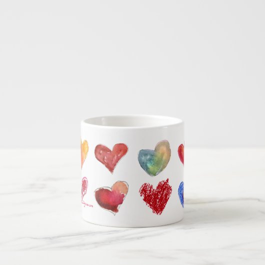 12のアートな愛ハートのエスプレッソのマグ エスプレッソカップ (正面)