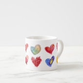 12のアートな愛ハートのエスプレッソのマグ エスプレッソカップ (正面右)