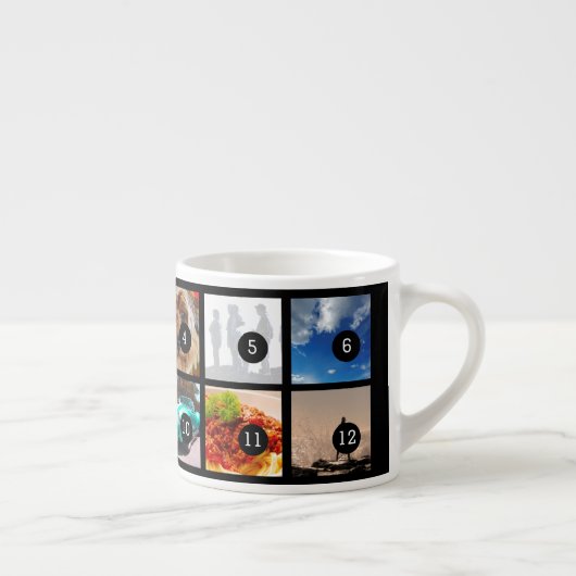 12のイメージとあなた自身の小型写真アルバムを作成して下さい! エスプレッソカップ (右)