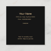 12のカラフル〔占星術の〕十二宮図シンボルや象徴 スクエア名刺 (裏面)