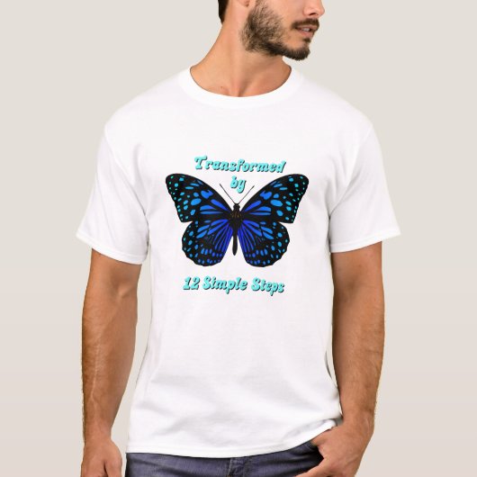 12のシンプルなステップで変わる AA NA Al-Anon Tシャツ (正面)
