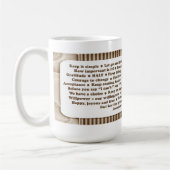12のステップスローガンのマグ コーヒーマグカップ (左)