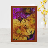 12のステップ回復カード カード (黄色い花)