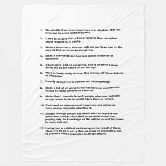 12のステップ毛布 フリースブランケット