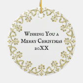 12のドラマズドラミング12のクリスマス日 セラミックオーナメント (裏面)