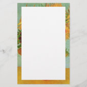 12のヒマワリの花瓶、ビンセント・ヴァン・ゴッホ。 便箋 (正面)