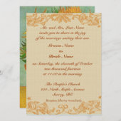 12のヒマワリの花瓶、ビンセント・ヴァン・ゴッホ。 招待状 (正面/裏面)