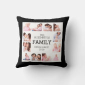 12の写真が付いているパーソナライズな家族写真の枕 クッション (裏面)