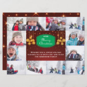 12の写真のメリークリスマスのコラージュ6x8Christmasカード シーズンカード (正面/裏面)