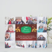 12の写真のメリークリスマスのコラージュ6x8Christmasカード シーズンカード (スタンド正面)