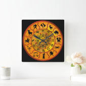 ~ ~ 12の十二宮 スクエア壁時計 (ホーム)