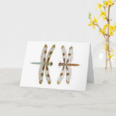 12の斑点のあるスキマーのトンボの合わせペア カード (黄色い花)