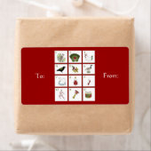 12の日のクリスマスギフトラベル ラベル (インサイチュ)